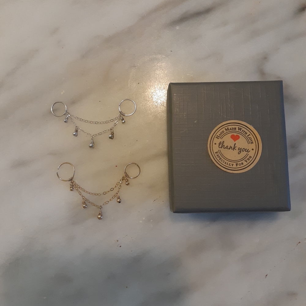 ❌SOLD❌ confirming today 925 and Gold Earrings for multiple pierced Ears - Picture 6 of 8